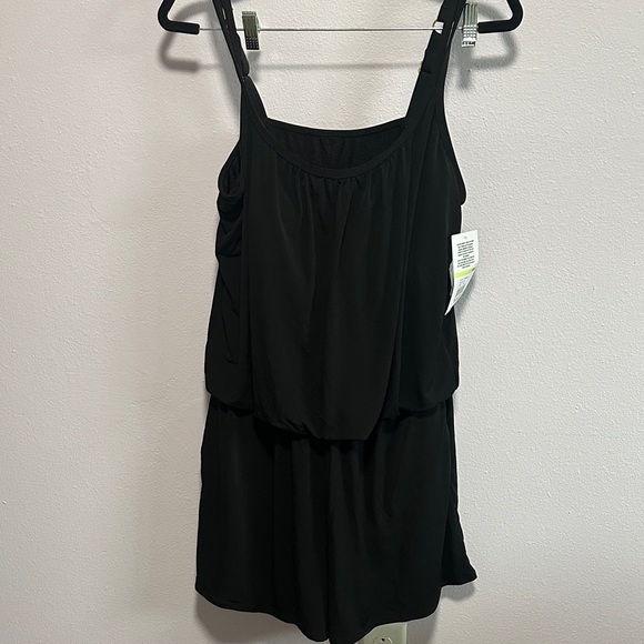 Maxine of Hollywood Jersey Swim Romper One Piece/Cover Up (Plus Size) - Picture 7 of 14